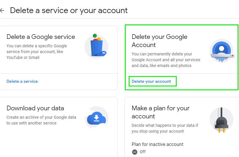 How to delete google account permanently