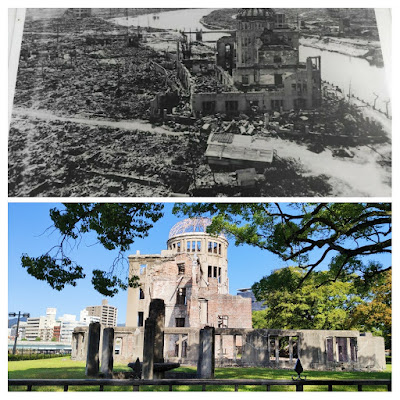 Bombas atómicas sobre Hiroshima y Nagasaki. Pinceladas del Pasado. Cúpula Genbaku. Parque de La Paz de Hiroshima.