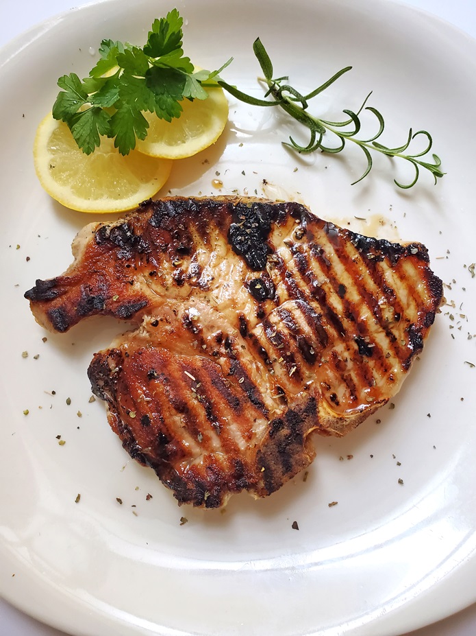 lemon and herbs sauce for center pork chops