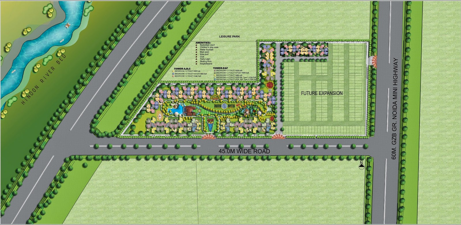 Amrapali Riverview Site Plan