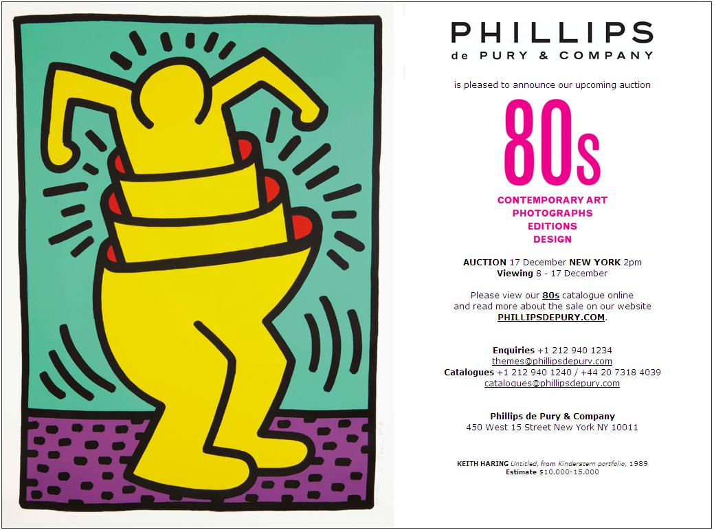 Eighties Auction at Phillips de Pury in NYC