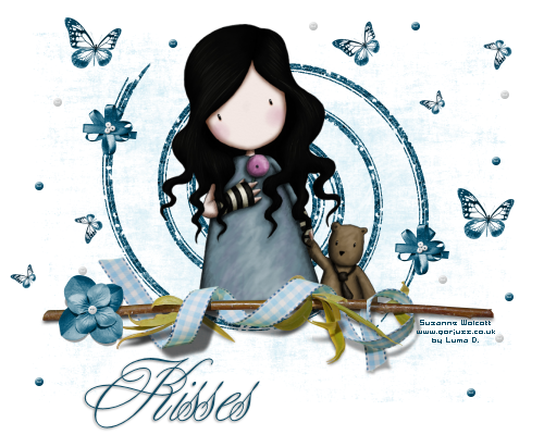 Tag Blue Butterfly
