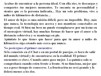 postales de amor a distancia. Relación de Amor a distancia