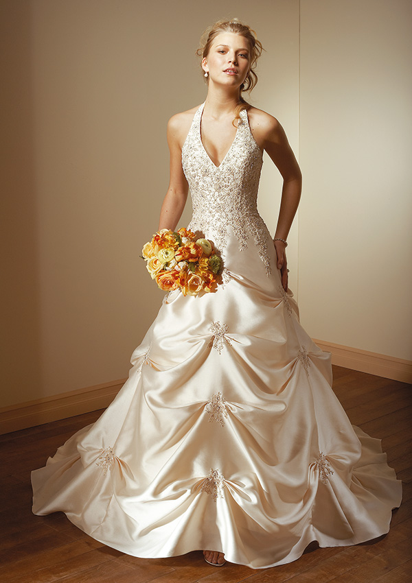 Wedding gown is the clothing worn by a bride during a wedding ceremony