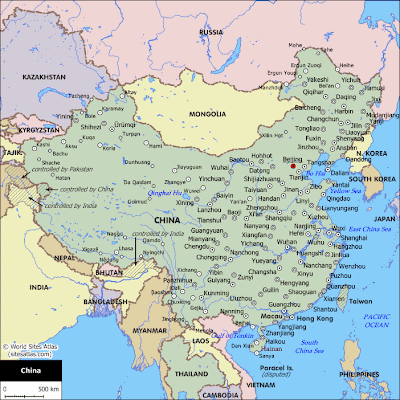 Carte de la Chine Departement