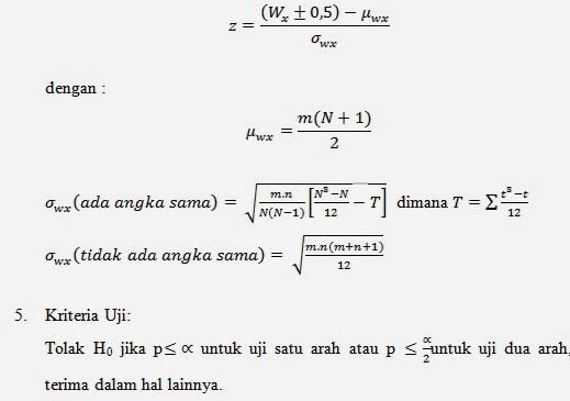 DUNIA STATISTIKA: Uji Wilcoxon – Mann Whitney -->> kasus 2 