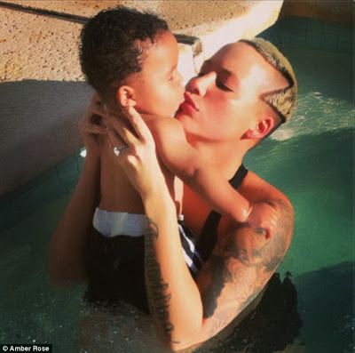 Amber Rose Shows Off Her New Haircut & Her Adorable Son