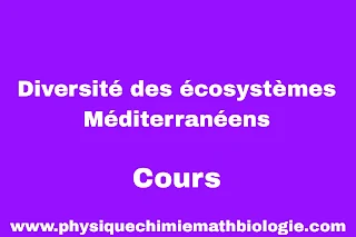 Cours Diversité des écosystèmes Méditerranéens PDF