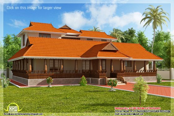 Kerala illam traditional house view 1
