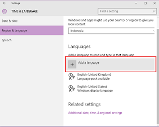 Cara Merubah Bahasa Pada Windows 10