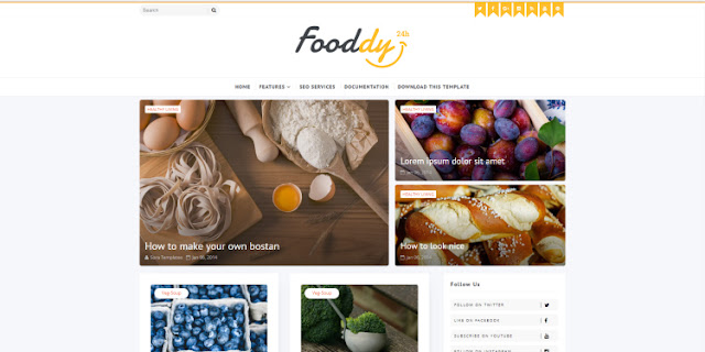 Fooddy Blogger Template