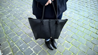 Clothes & Dreams: New from head to toe: H&M black bag, Geox ankle boots, Bershka coat