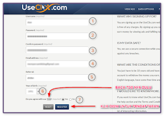 panduan cara pendaftaran dan login di PTC useclix