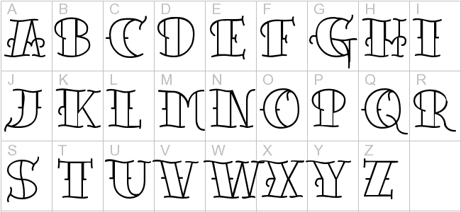 Old Tattoo Font