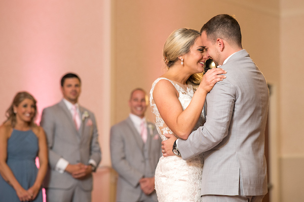 bride and groom first dance