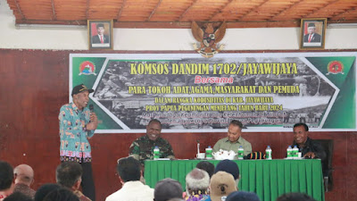 Wamena Aman!! Dandim 1702/Jayawijaya Gelar Komunikasi Sosial Dengan Komponen Masyarakat Jelang Tahun Baru 2024