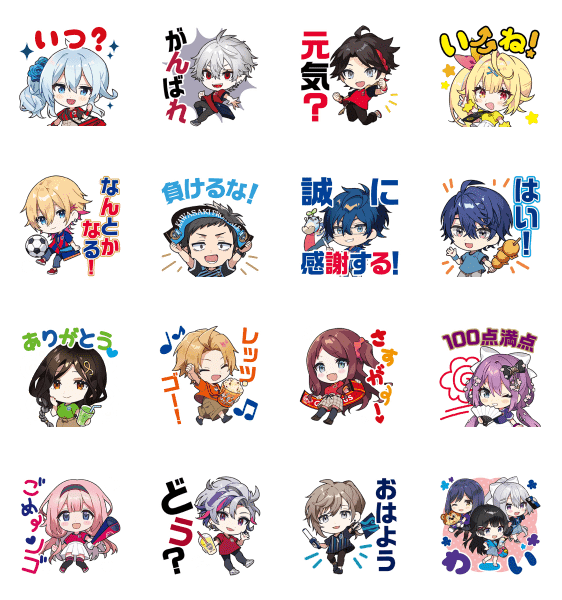 J.LEAGUE×nijisanji stickers