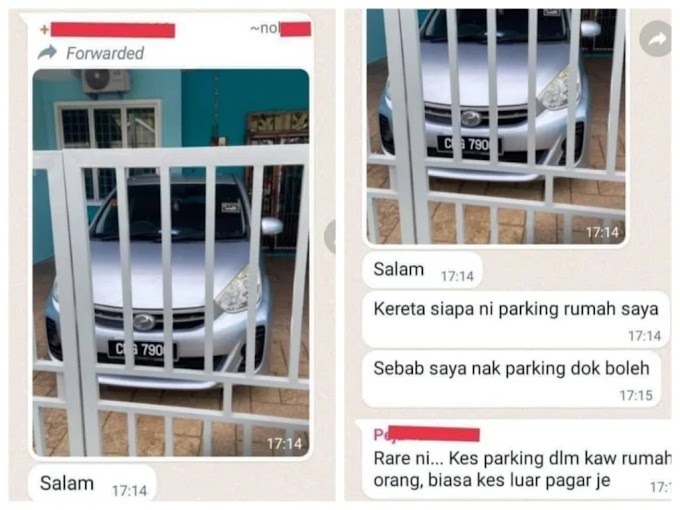 Netizen naik bingung tengok pemilik Myvi selamba ‘parking’ kereta dalam rumah jiran