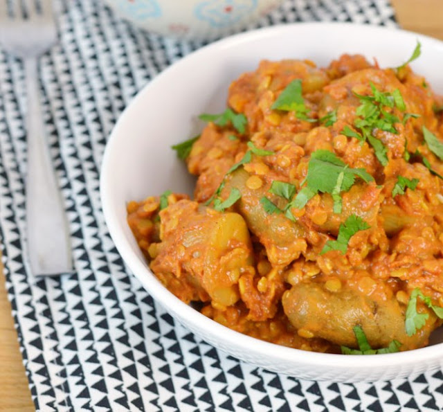 Potato and Lentil Curry (with cumin roasted cauliflower) #vegan #dinner