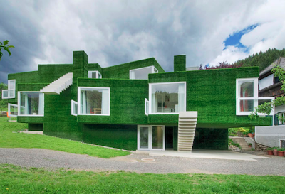 Crazy Astroturf Covered Concrete House In Austria Seen On lolpicturegallery.blogspot.com