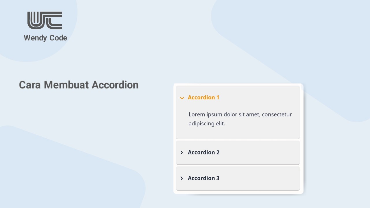 accordion dengan html dan css