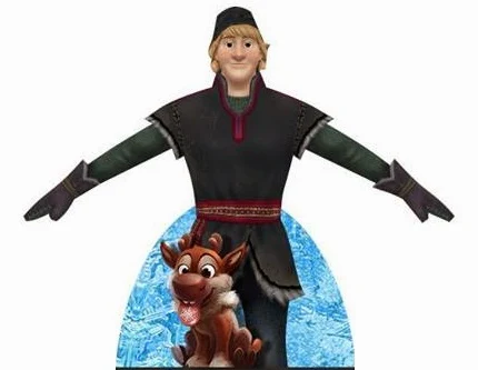 Kristoff from Frozen: Free Printable Dress Shaped Box. 