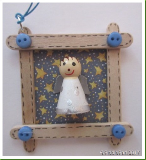 Wooden Angel Craft Stick Tag Wooden Angel Craft Stick Tag
