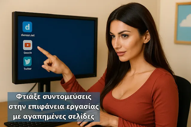 Φτιάξε συντομεύσεις στην επιφάνεια εργασίας με αγαπημένες σελίδες