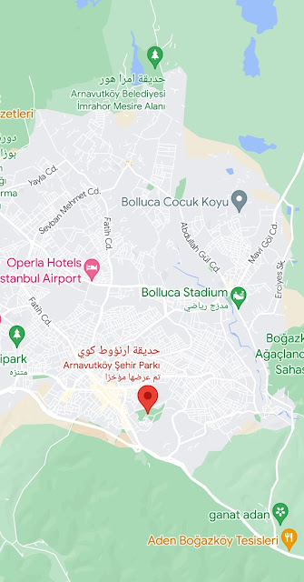 موقع حديقة أرناؤوط كوي في إسطنبول على خرائط غوغل