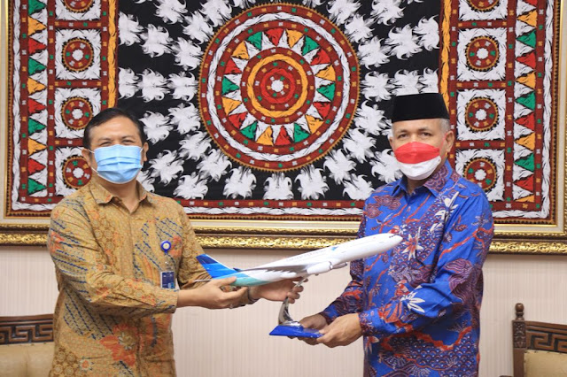 Gubernur Aceh Terima Audiensi Petinggi Garuda Indonesia dan Citilink