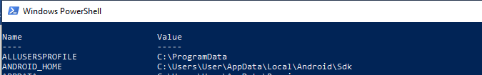 ANDROID_HOME in PowerShell