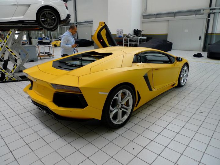 Matte yellow Aventador Here's another unique and special color from the