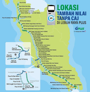 PLUS Expressways Top Up Touch 'n Go Kiosk Location (Year 2019)