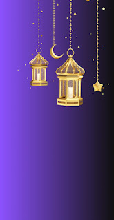 خلفية ايفون فوانيس ونجوم وهلال رمضان حلوه بجودة 4K