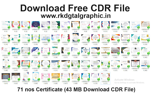 CDR File Certificate Design New Download for Free