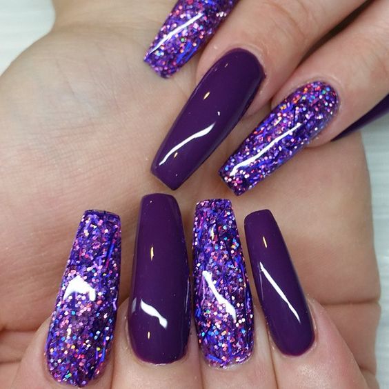 awesome glitter nail art design