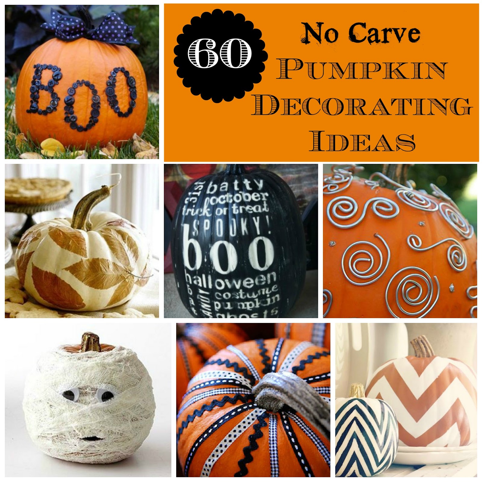 All Things Katie Marie 60 No Carve Pumpkin Decorating Ideas