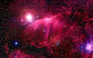 space wallpaper red