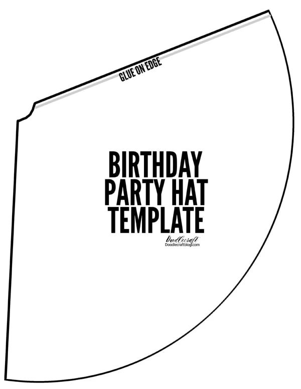Birthday Party Hat DIY:  Just download this FREE Printable Party Hat Pattern.