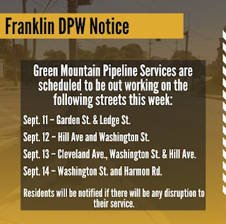 DPW update on sewer line maintenance for week of Sep 11, 2023