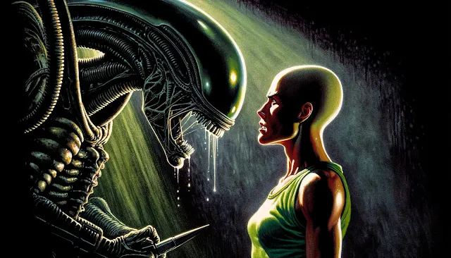 alien 3 ellen ripley xenomorph concept art