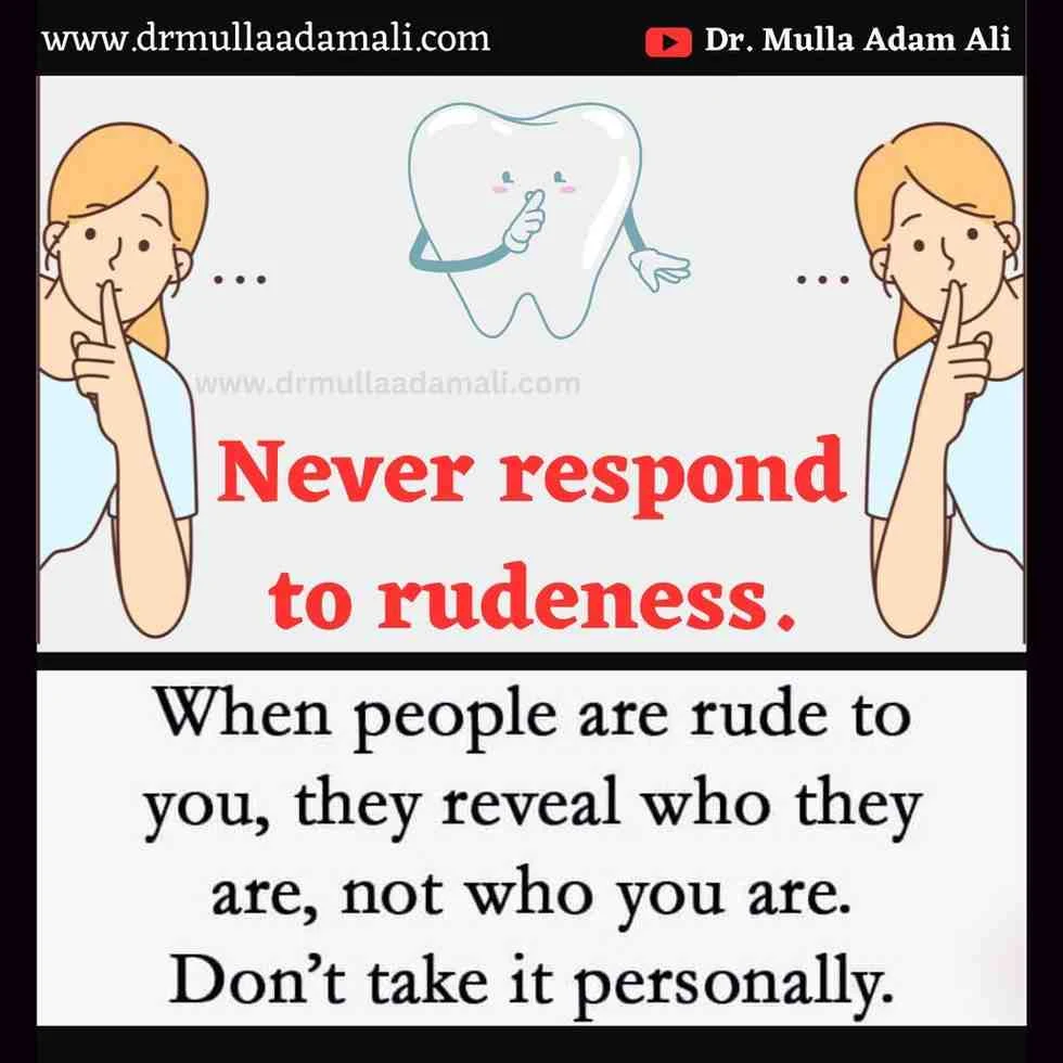 Never respond rudeness quotes