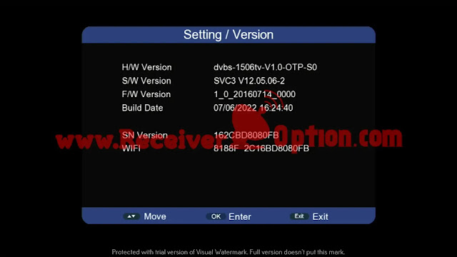 1506TV 4MB BUILT IN WIFI SVC3 V12.05.06-2 NEW SOFTWARE WITH TIKTOK, SAT2IP, ZOOM SIGNAL OPTION 07 JUNE 2022
