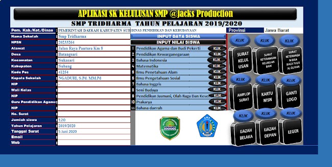 Terlengkap : Aplikasi Cetak Surat Keterangan Kelulusan SMP Terbaru 2020