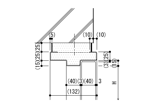 4-22-4　鋼製建具枠 断面