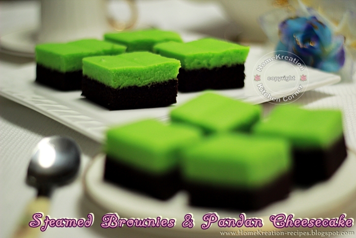 HomeKreation - Kitchen Corner: Steamed Brownies & Pandan 