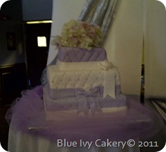 Lavender Bows Wedding Cake