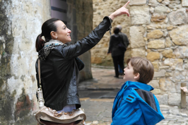 Us climbing Saint George's Castle or, Castle of São Jorge