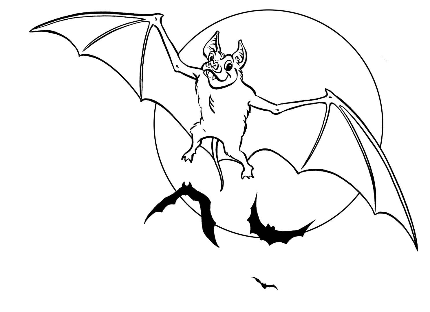 Download Wild Animal " Bat " Coloring Pages Free To Print