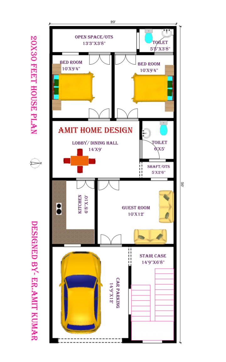 50 House Plan 2d And 3d